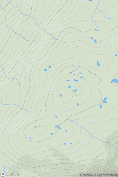 Thumbnail image for Beinn nam Beathrach showing contour plot for surrounding peak