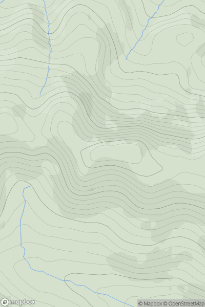 Thumbnail image for Caerketton Hill showing contour plot for surrounding peak