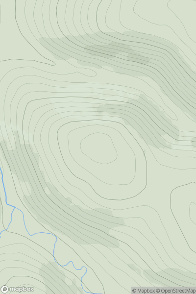 Thumbnail image for Onweather Hill showing contour plot for surrounding peak