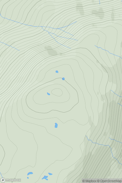 Thumbnail image for Beinn Chlaonleud showing contour plot for surrounding peak