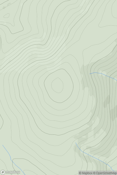 Thumbnail image for Dod Fell showing contour plot for surrounding peak