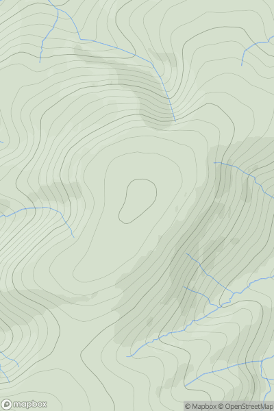 Thumbnail image for Tamond Heights showing contour plot for surrounding peak