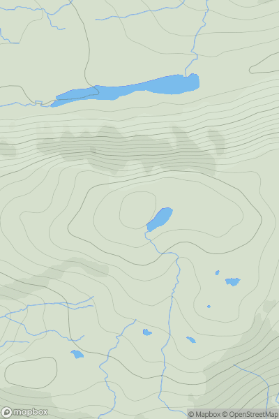 Thumbnail image for Beinn a' Chaisil showing contour plot for surrounding peak