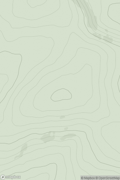Thumbnail image for Eweslees Knowe showing contour plot for surrounding peak