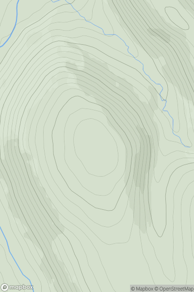 Thumbnail image for Cockiland Hill showing contour plot for surrounding peak