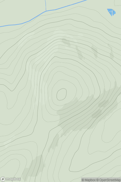 Thumbnail image for Eldinhope Knowe showing contour plot for surrounding peak