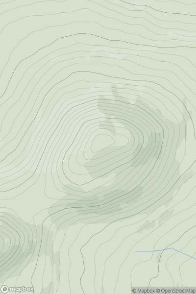 Thumbnail image for Eildon Hill North showing contour plot for surrounding peak