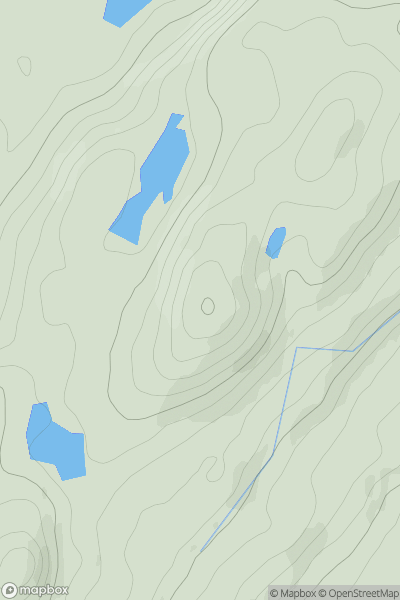 Thumbnail image for Beinn Dubh Airigh showing contour plot for surrounding peak
