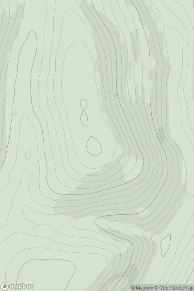 Thumbnail image for Three Mullach Hill showing contour plot for surrounding peak