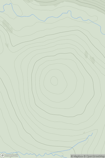 Thumbnail image for Coupland Hill showing contour plot for surrounding peak