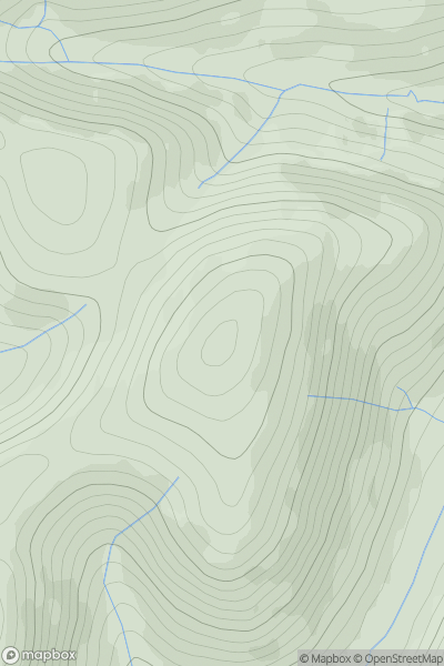 Thumbnail image for Bauchle Hill showing contour plot for surrounding peak