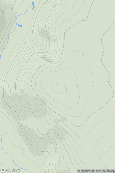 Thumbnail image for Dabshead Hill showing contour plot for surrounding peak