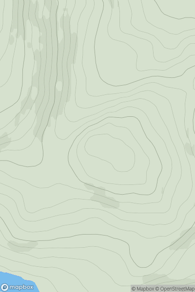 Thumbnail image for Bowshank Hill showing contour plot for surrounding peak