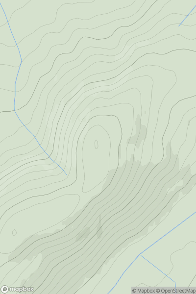 Thumbnail image for Threepland Hill showing contour plot for surrounding peak