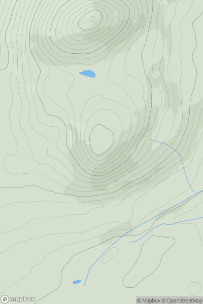 Thumbnail image for Eildon Wester Hill showing contour plot for surrounding peak