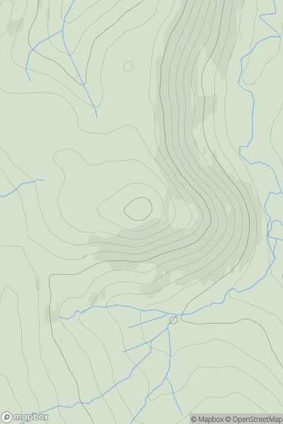 Thumbnail image for Loddan Hill showing contour plot for surrounding peak