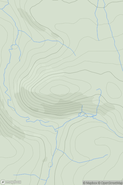 Thumbnail image for Hophills Nob showing contour plot for surrounding peak