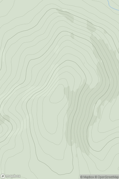 Thumbnail image for Tronshaw Hill showing contour plot for surrounding peak