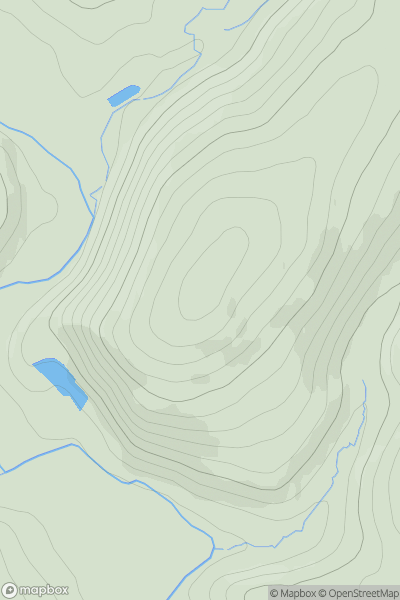 Thumbnail image for Hoppringle Hill showing contour plot for surrounding peak