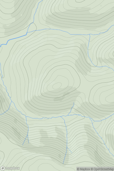 Thumbnail image for Butter Hill showing contour plot for surrounding peak