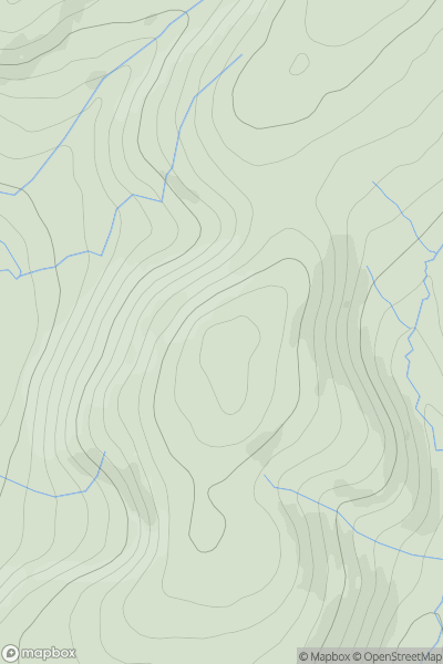 Thumbnail image for Tansy Hill showing contour plot for surrounding peak