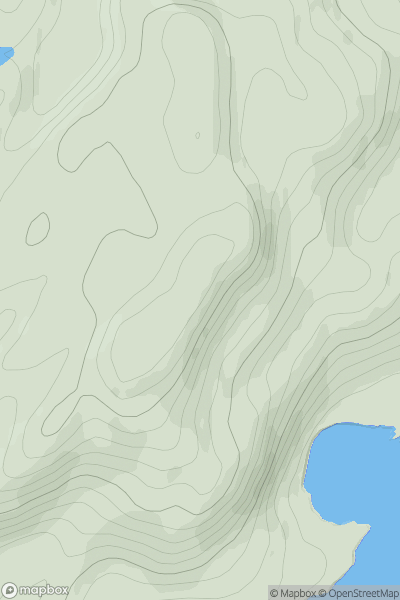 Thumbnail image for Carn Breugach showing contour plot for surrounding peak