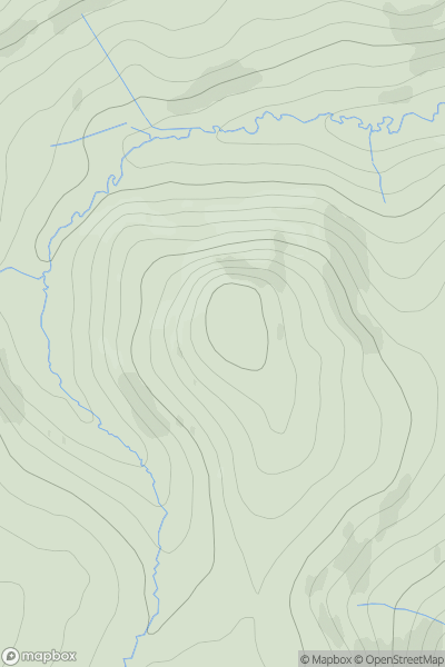 Thumbnail image for Thowliestane Hill showing contour plot for surrounding peak