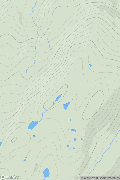 Thumbnail image for Cruach Lusach showing contour plot for surrounding peak