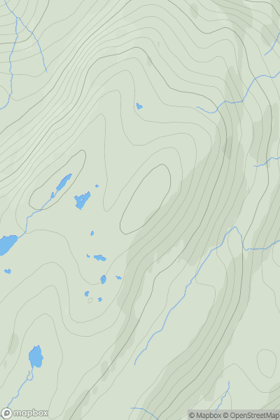 Thumbnail image for Cruach Lusach SE Top showing contour plot for surrounding peak