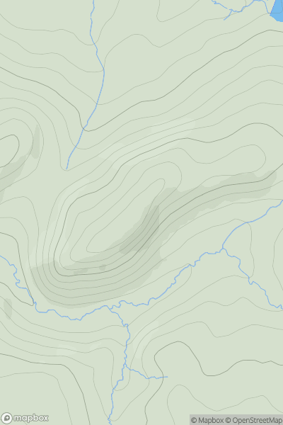 Thumbnail image for Shaw Craigs showing contour plot for surrounding peak