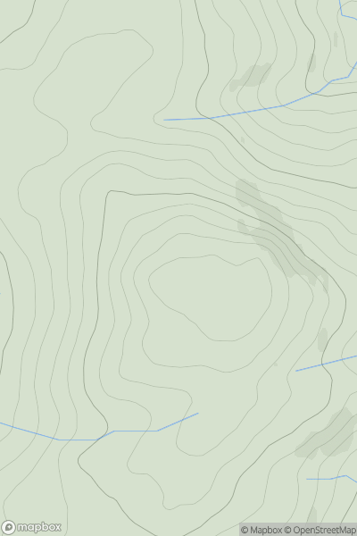 Thumbnail image for Beinn an Tuirc showing contour plot for surrounding peak