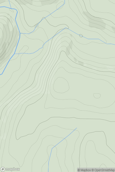 Thumbnail image for Rangecastle Hill showing contour plot for surrounding peak