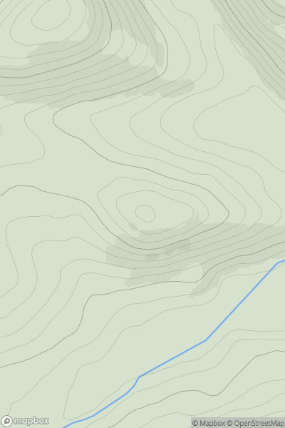 Thumbnail image for Tinnis Top showing contour plot for surrounding peak