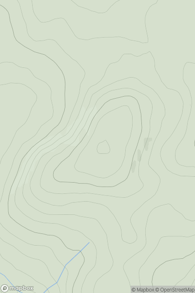 Thumbnail image for Cacrabank Hill showing contour plot for surrounding peak