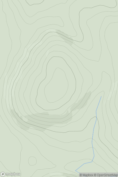 Thumbnail image for Newhall Hill showing contour plot for surrounding peak