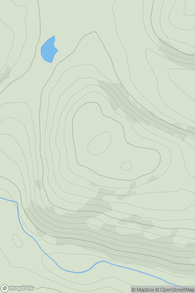 Thumbnail image for Borthaugh Hill showing contour plot for surrounding peak