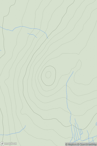 Thumbnail image for Carby Hill showing contour plot for surrounding peak
