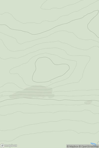 Thumbnail image for Brotherstone Hill West showing contour plot for surrounding peak