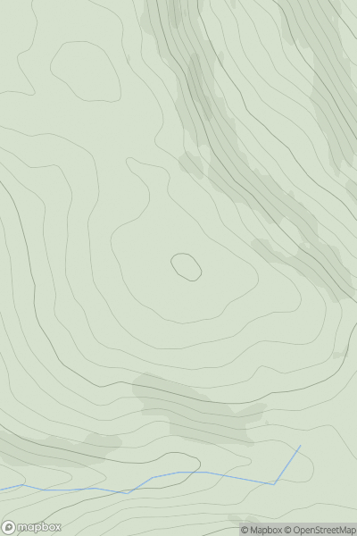 Thumbnail image for Beinn Ghuilean showing contour plot for surrounding peak