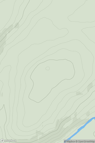 Thumbnail image for Teindside Hill showing contour plot for surrounding peak