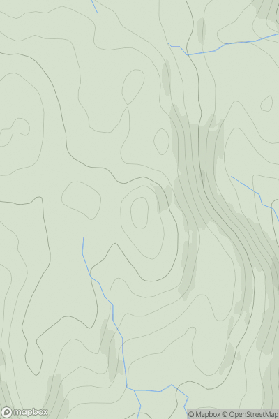 Thumbnail image for Cnoc nan Gabhar showing contour plot for surrounding peak