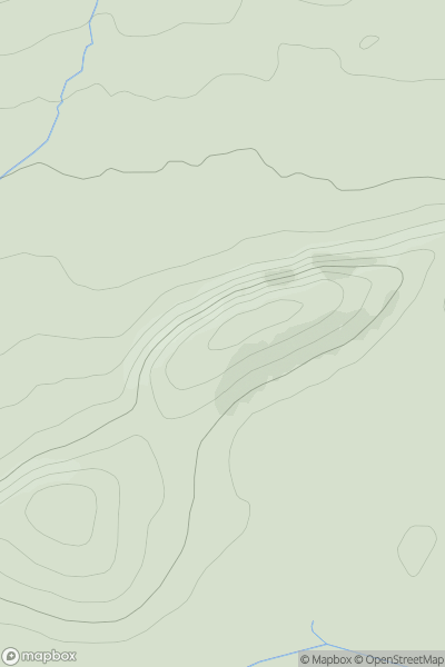 Thumbnail image for Dalmahoy Hill showing contour plot for surrounding peak