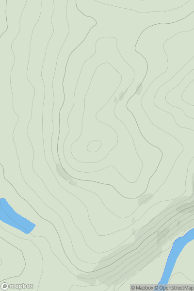 Thumbnail image for Touting Birks Hill showing contour plot for surrounding peak