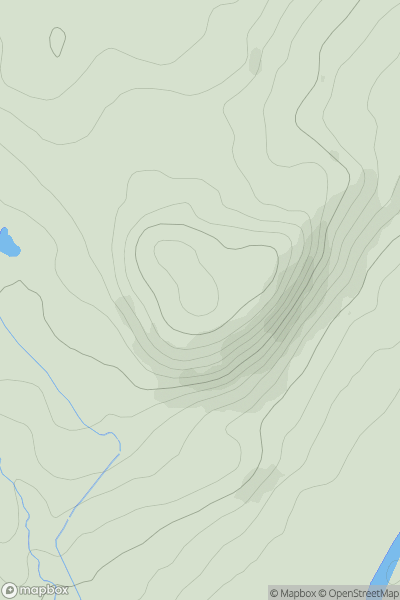Thumbnail image for Minto Craigs showing contour plot for surrounding peak