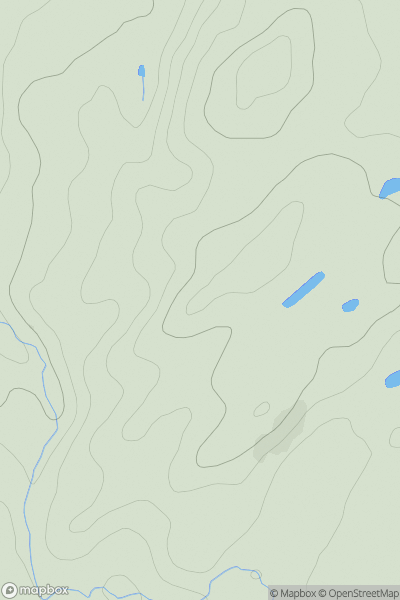 Thumbnail image for Kinninghall Hill showing contour plot for surrounding peak