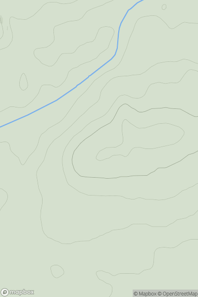 Thumbnail image for Fawside Hill showing contour plot for surrounding peak