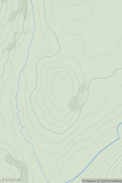 Thumbnail image for Blindhillbush Hill showing contour plot for surrounding peak