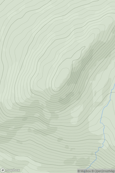 Thumbnail image for Stob an Eas showing contour plot for surrounding peak