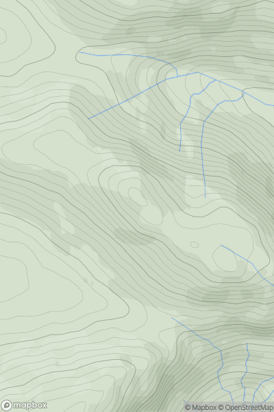 Thumbnail image for Stob na Boine Druim-fhinn showing contour plot for surrounding peak