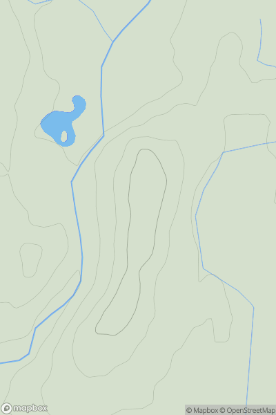 Thumbnail image for Dinwoodie Hill showing contour plot for surrounding peak